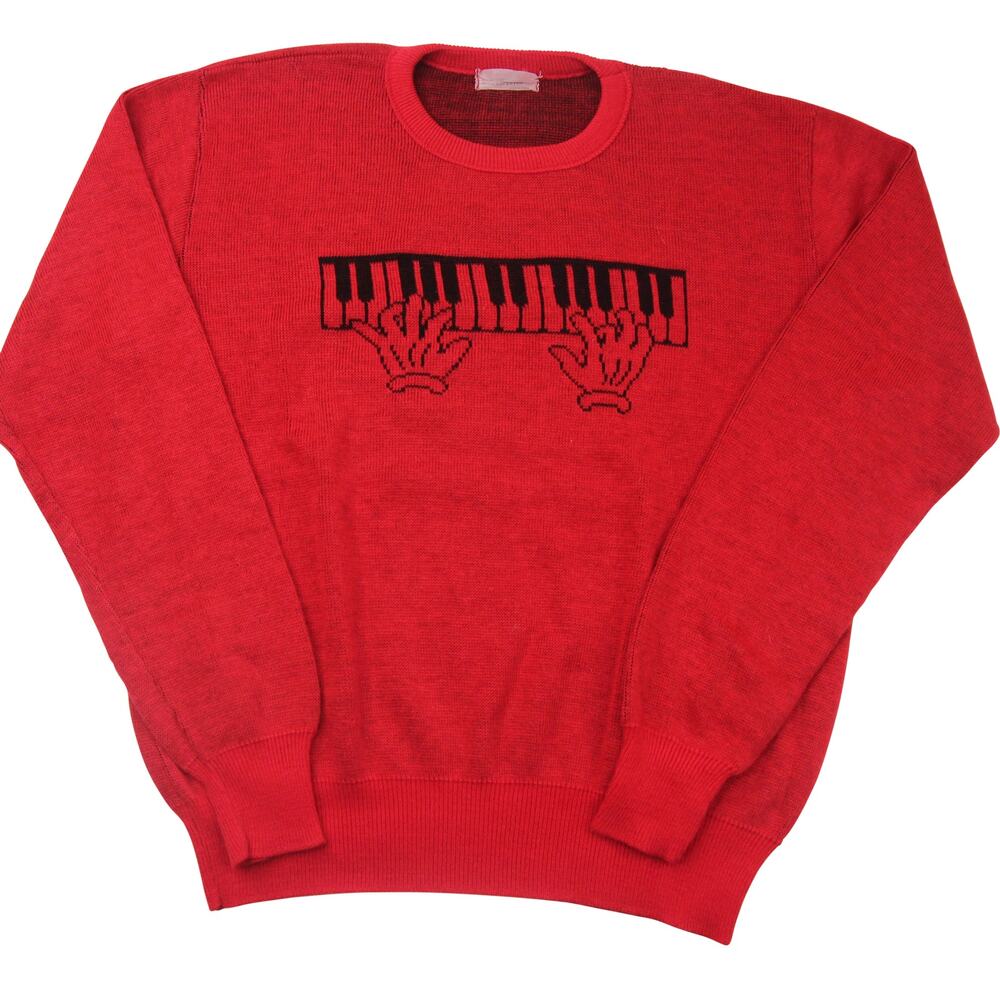 Vintage Piano Keys Knit Sweater